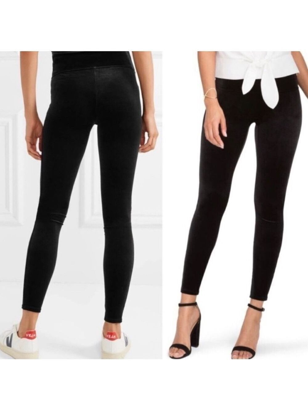 Assets by Spanx Hi Rise Shaping Velvet Leggings Size Large